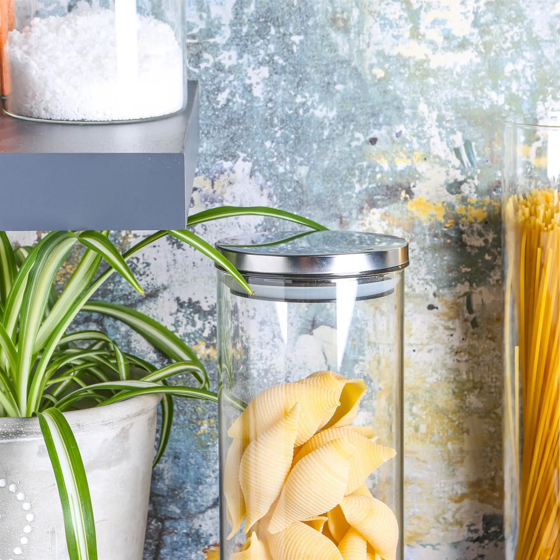 1.5L Metal Lid Storage Jars - Pack of 3 - By Argon Tableware