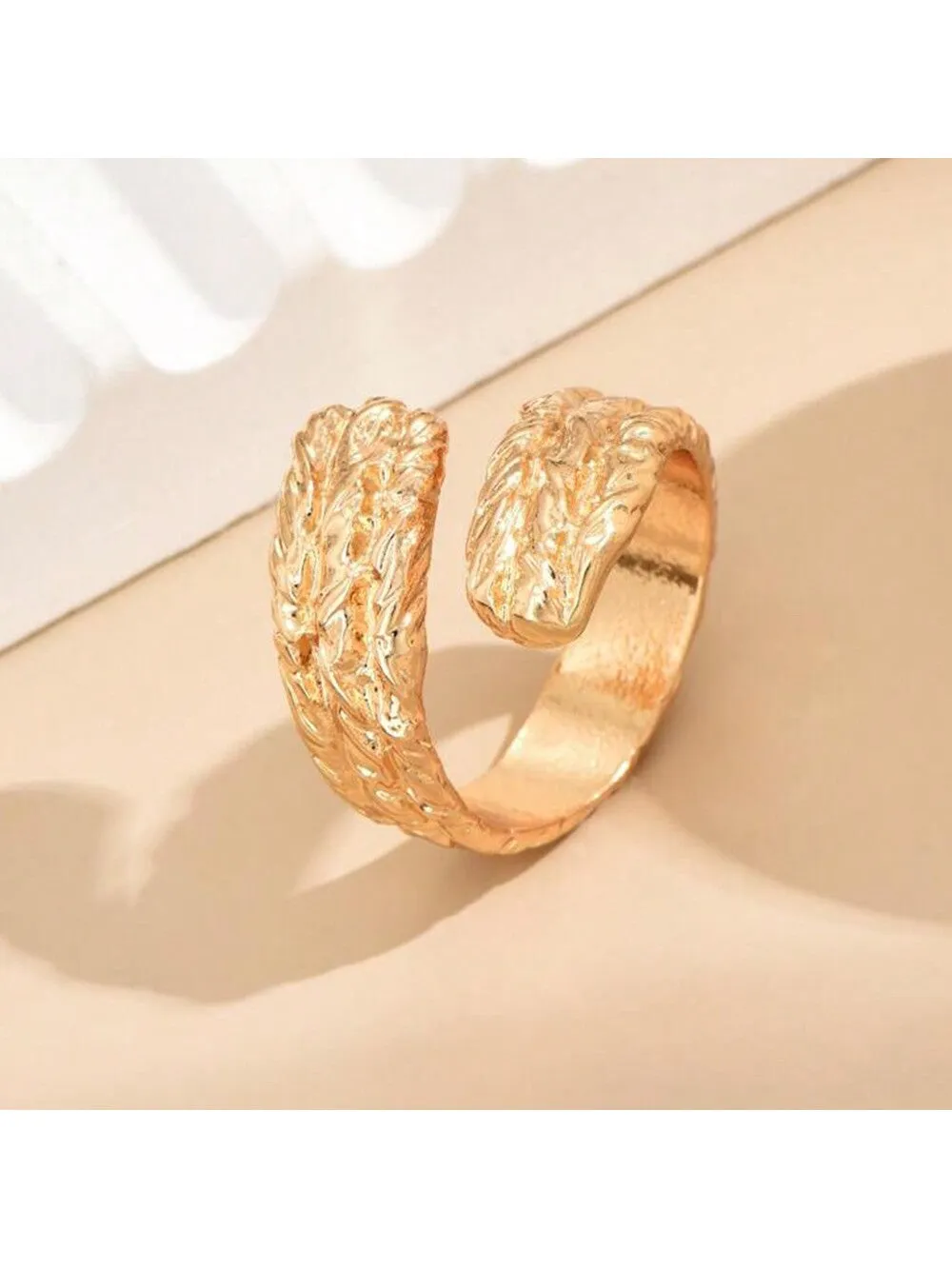1pc Personalized & Creative, Minimalist Irregular Geometric Hollow Out Ring For Women