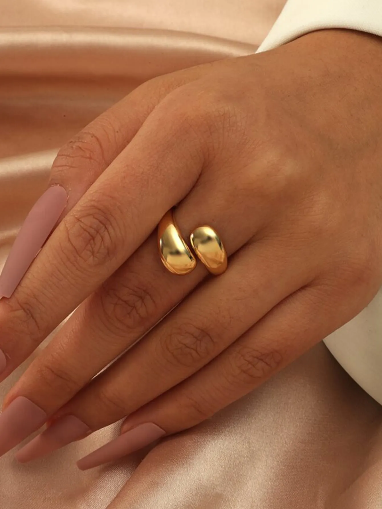 1pc Personalized & Creative, Minimalist Irregular Geometric Hollow Out Ring For Women