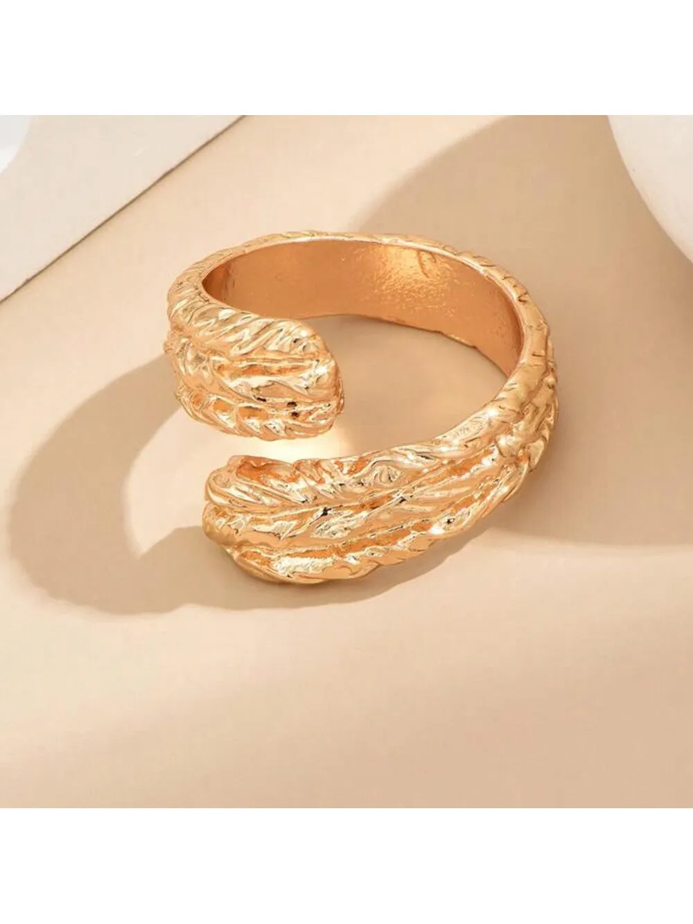 1pc Personalized & Creative, Minimalist Irregular Geometric Hollow Out Ring For Women