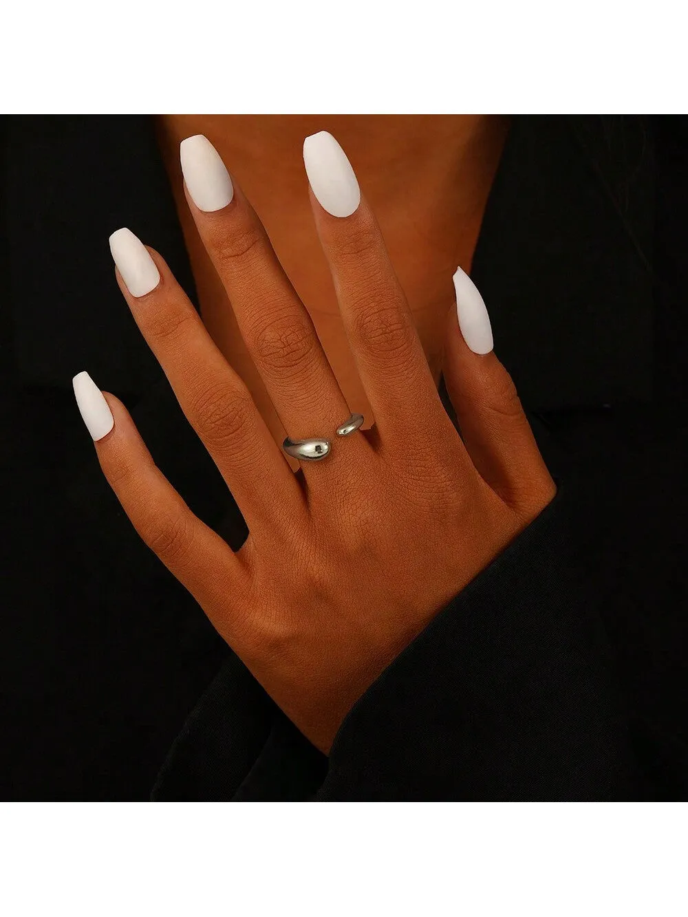 1pc Personalized & Creative, Minimalist Irregular Geometric Hollow Out Ring For Women