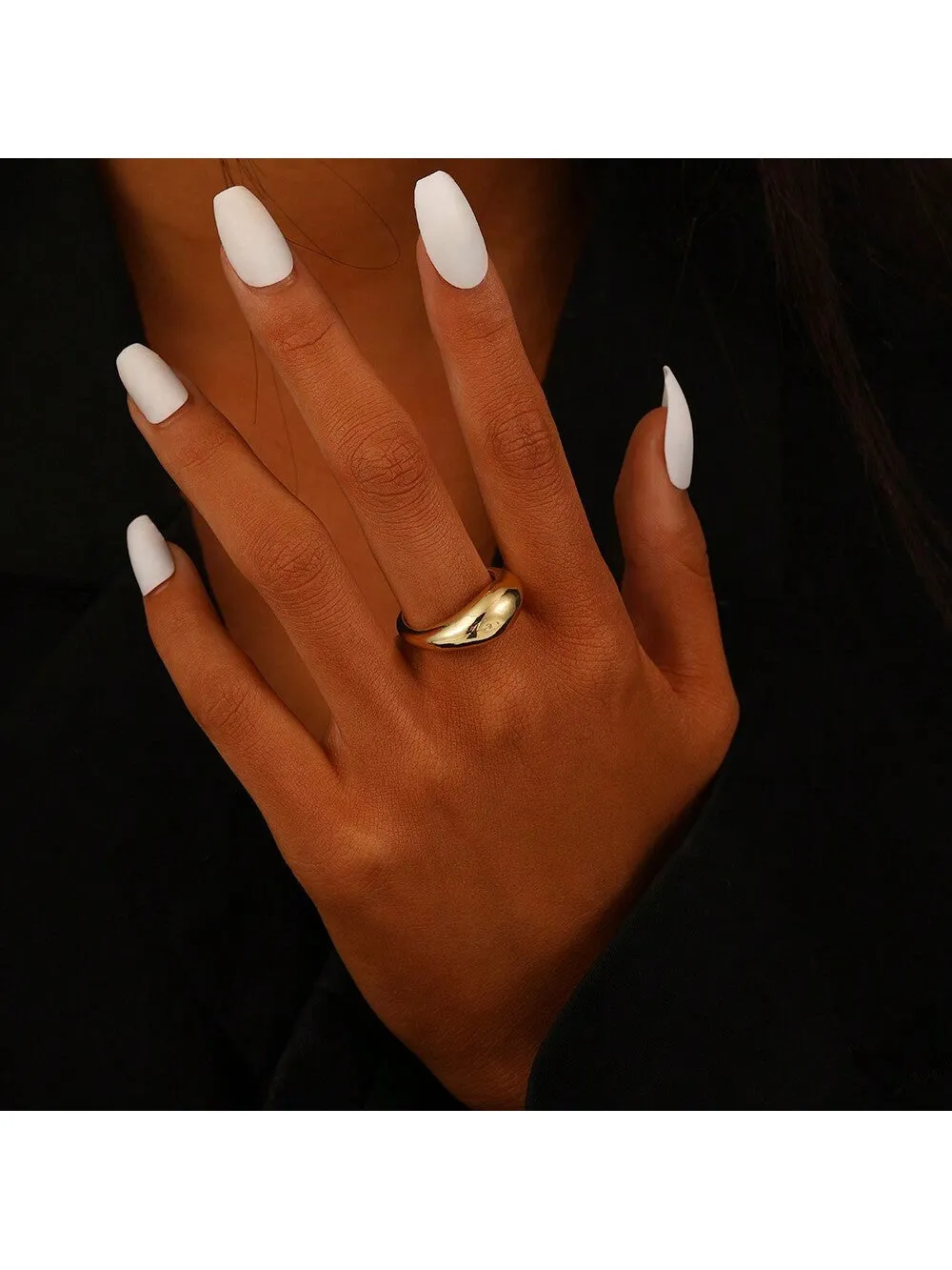 1pc Personalized & Creative, Minimalist Irregular Geometric Hollow Out Ring For Women
