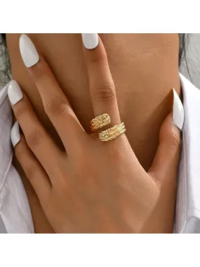 1pc Personalized & Creative, Minimalist Irregular Geometric Hollow Out Ring For Women