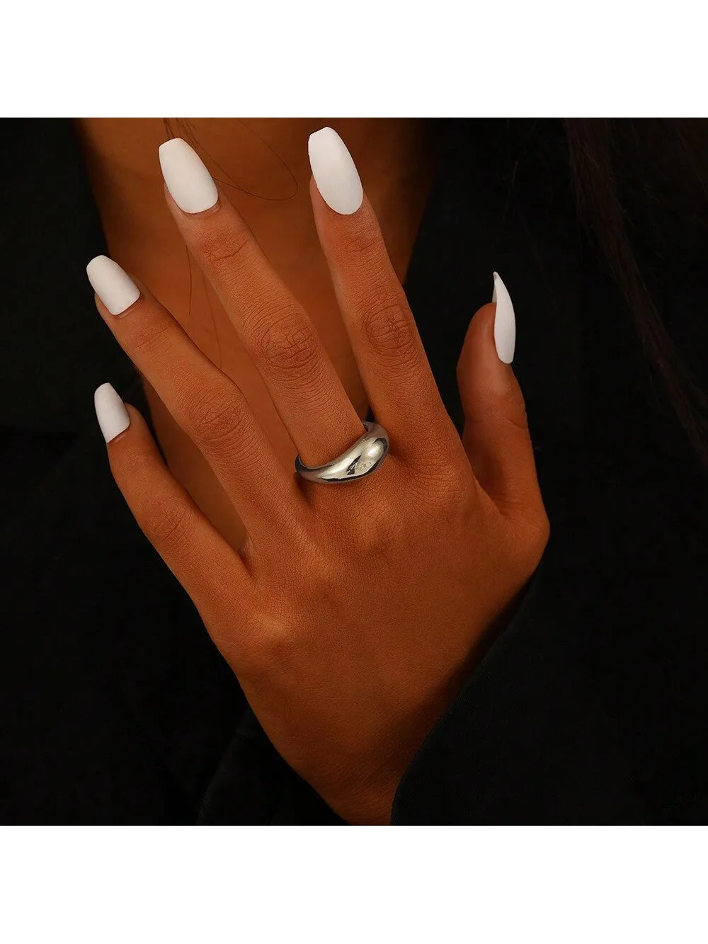 1pc Personalized & Creative, Minimalist Irregular Geometric Hollow Out Ring For Women