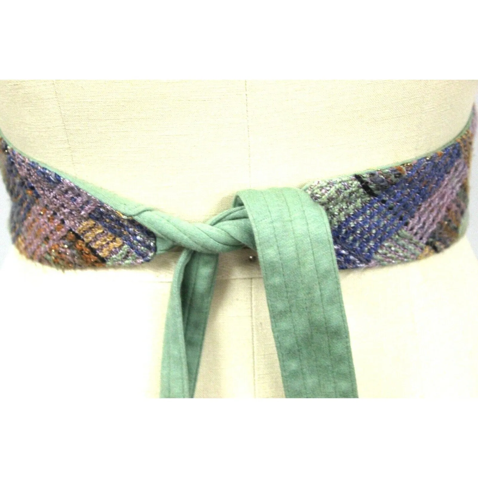 2 Stijfselkissie Marijke Benedict Women Retro VTG 80s Belts metallic Wrap Around