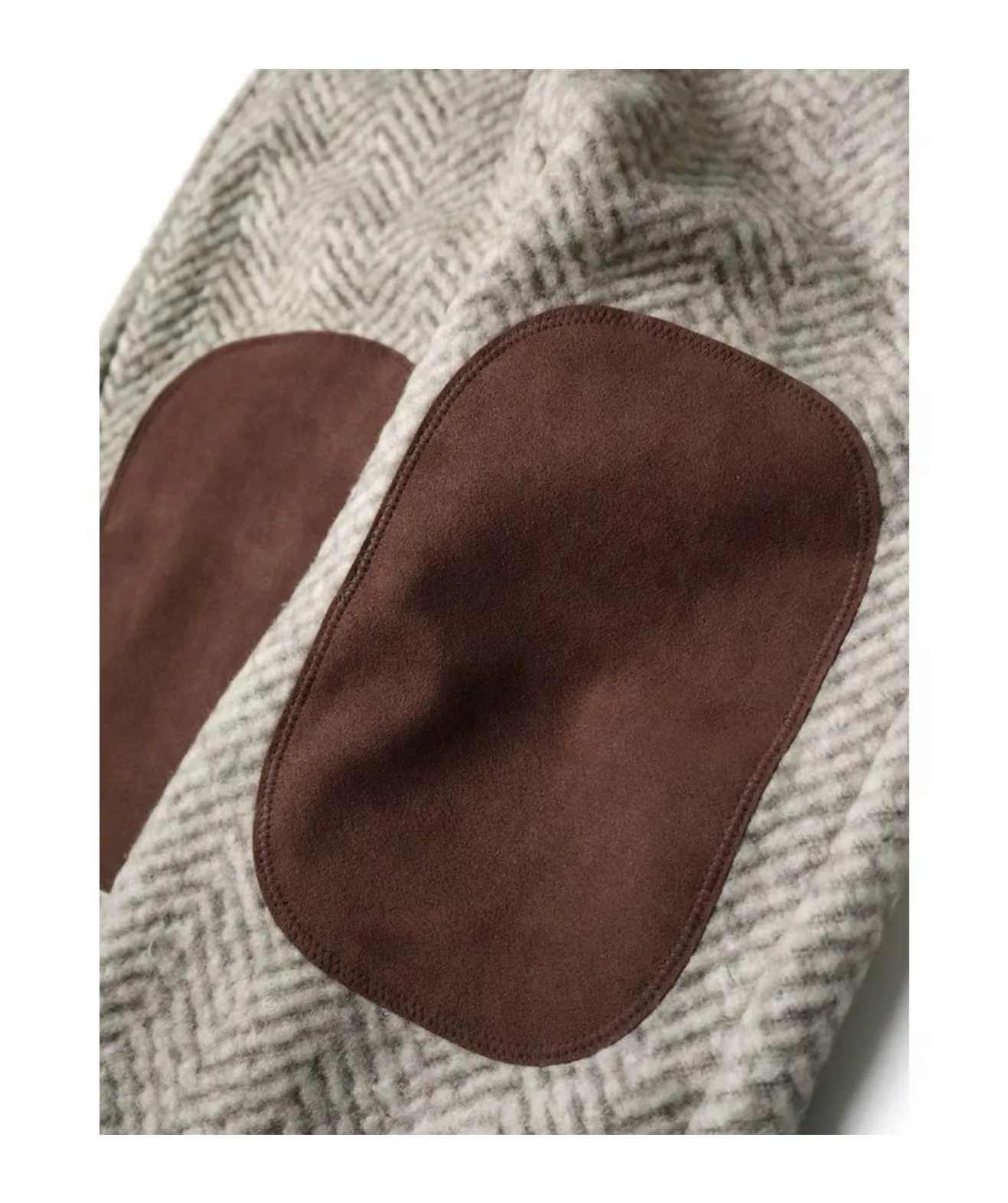 21AW Kazuhiro Hirata Thermal Wool Fleece Suede Patch Loose Elastic Casual Pants