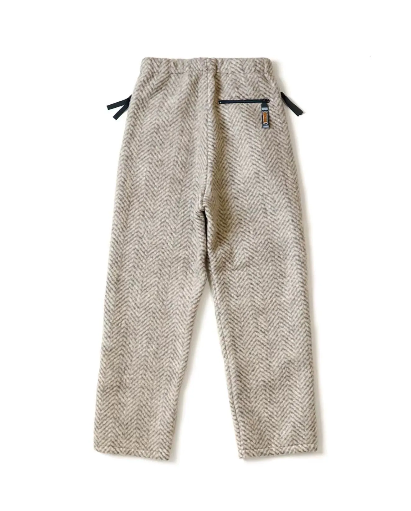21AW Kazuhiro Hirata Thermal Wool Fleece Suede Patch Loose Elastic Casual Pants