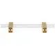 96 mm Center-to-Center Brushed Gold Spencer Cabinet Bar Pull