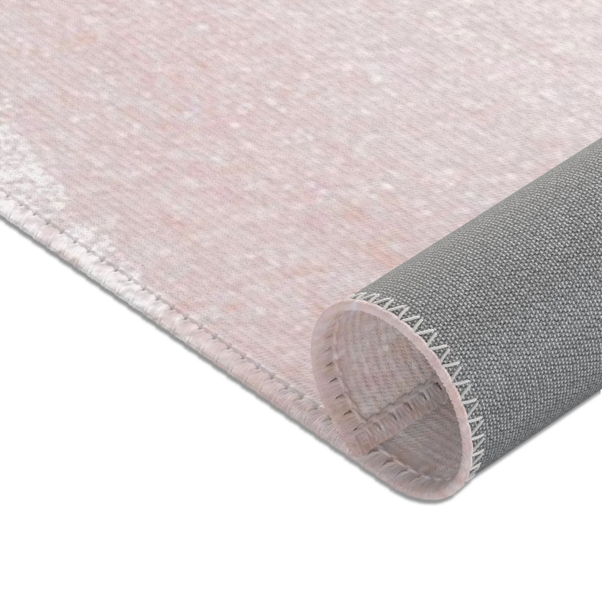 Abstract Boho Area Rug | Pastel Blue, Blush Pink, Beige Minimalist