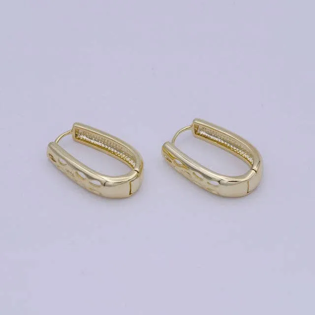 Aim Eternal - 14K Gold Filled Oval Hoop Earrings