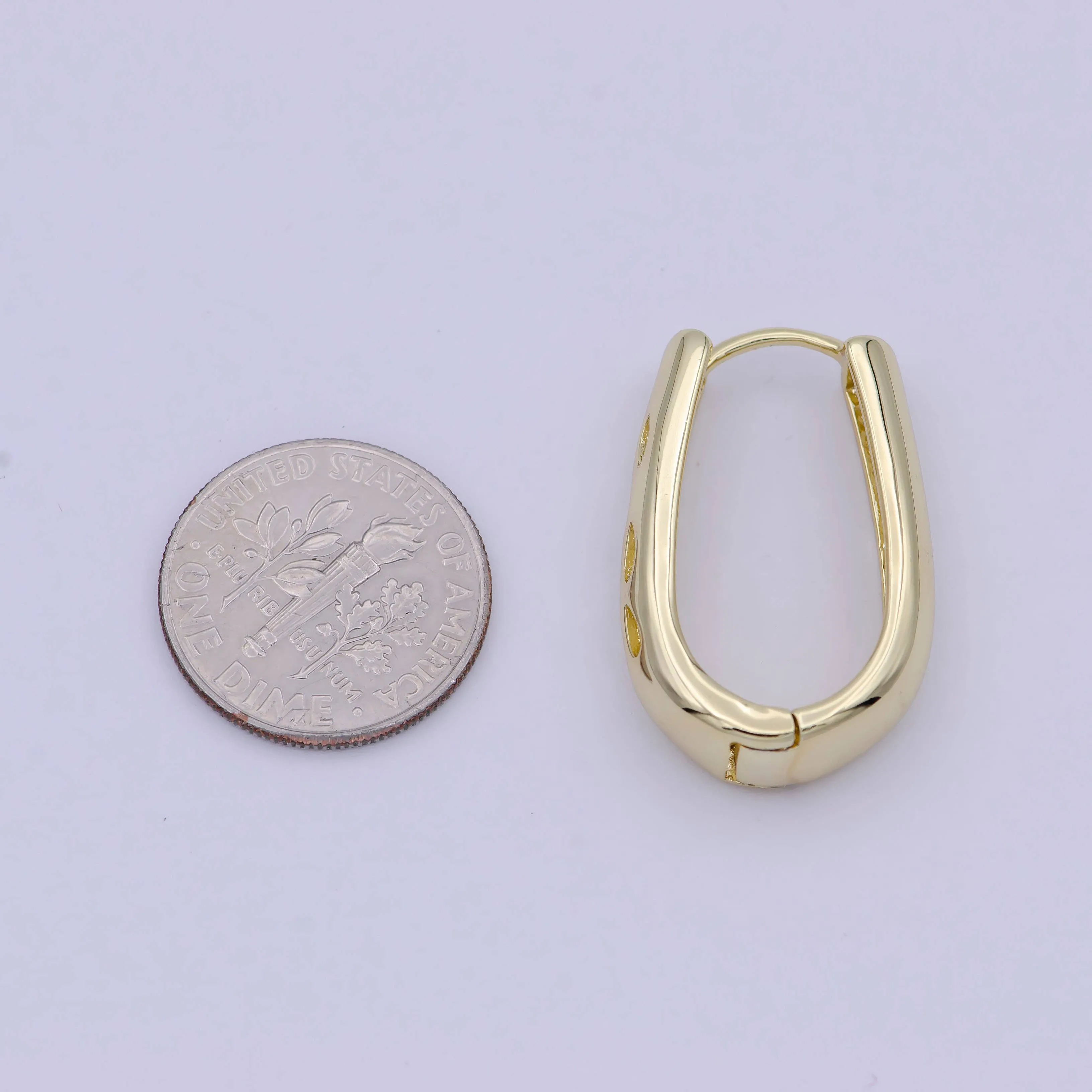 Aim Eternal - 14K Gold Filled Oval Hoop Earrings