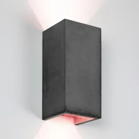 B8 Concrete Rectangular Wall Light - Dark Grey - GANTlights