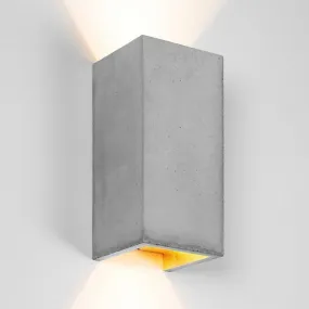 B8 Concrete Rectangular Wall Light - Light Grey - GANTlights