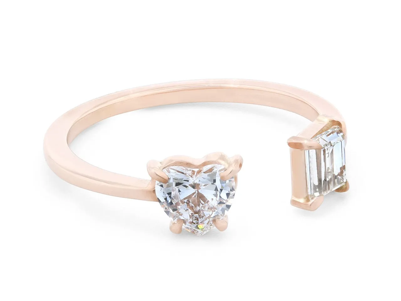 Beladora 'Bespoke' Open Band Diamond Ring, 0.73 total carats, in 18K Rose Gold
