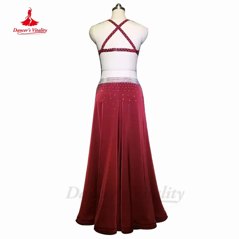Belly Dance Clothing Performance Clothing Hanf Made Full Stones Bra split Long Skirt 2pcs Customization Child Adult Dance Outfit