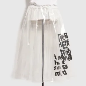BLACK Comme des Garçons Clear Message Skirt (Clear)