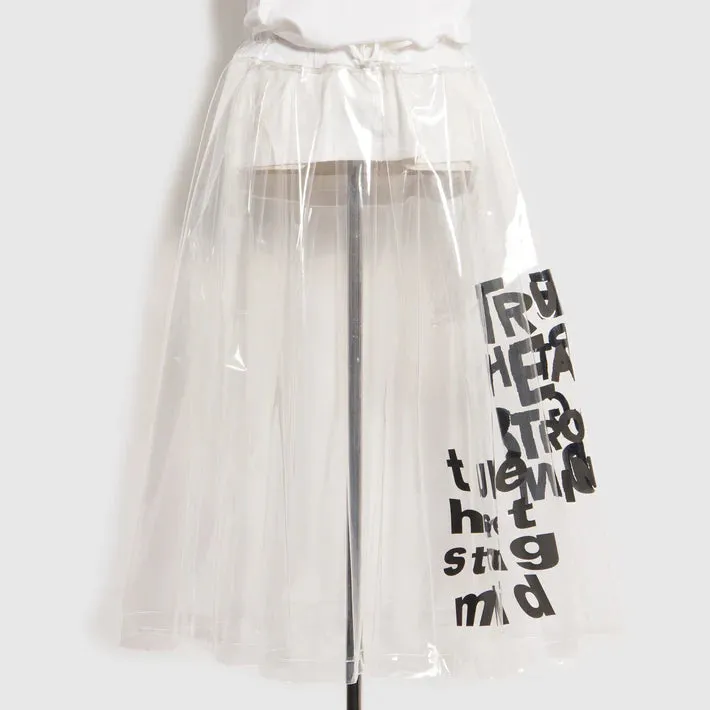 BLACK Comme des Garçons Clear Message Skirt (Clear)