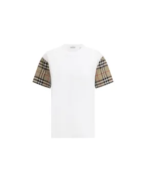 Burberry Check Archive Sleeve T-shirt with Ribbed Collar