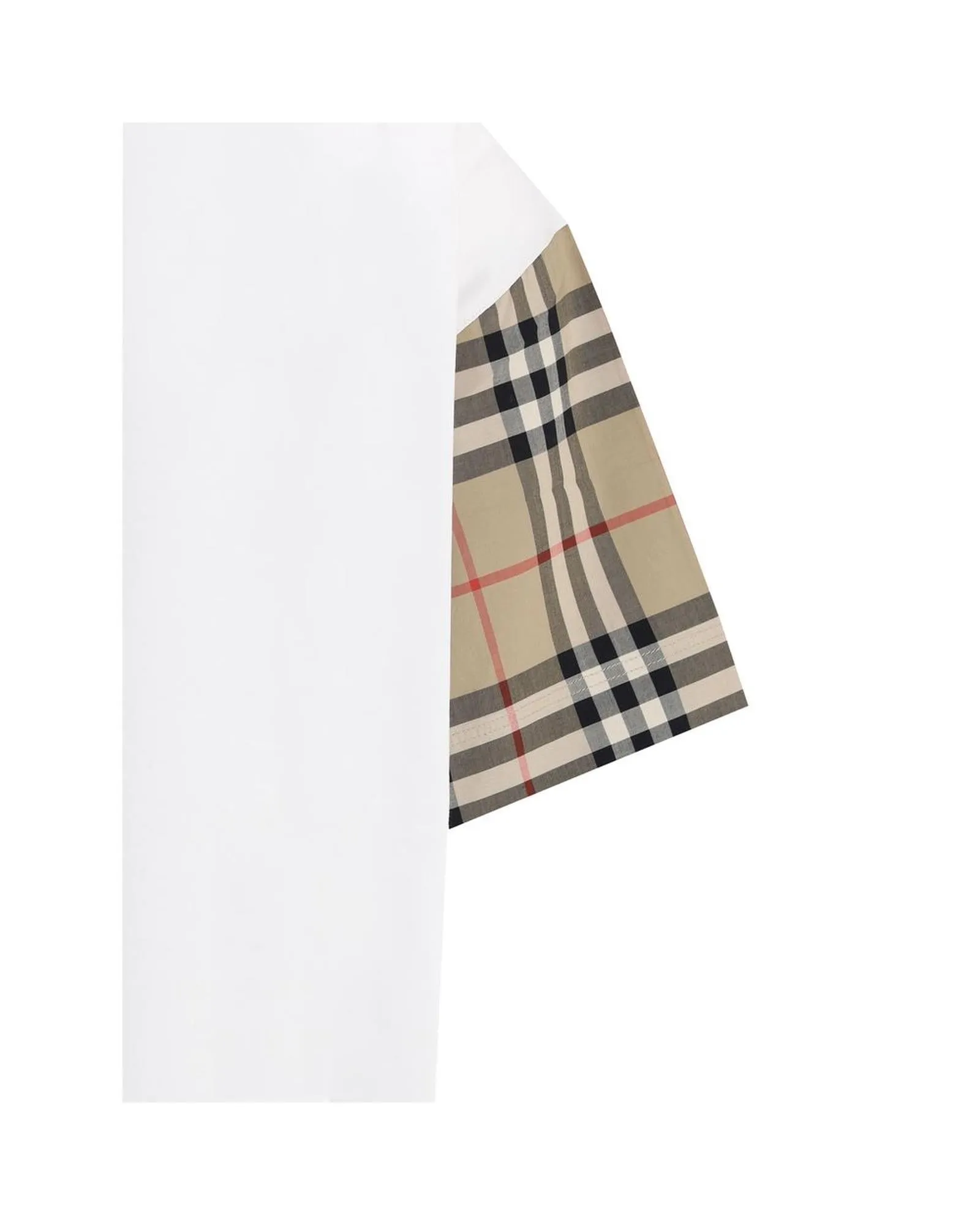 Burberry Check Archive Sleeve T-shirt with Ribbed Collar