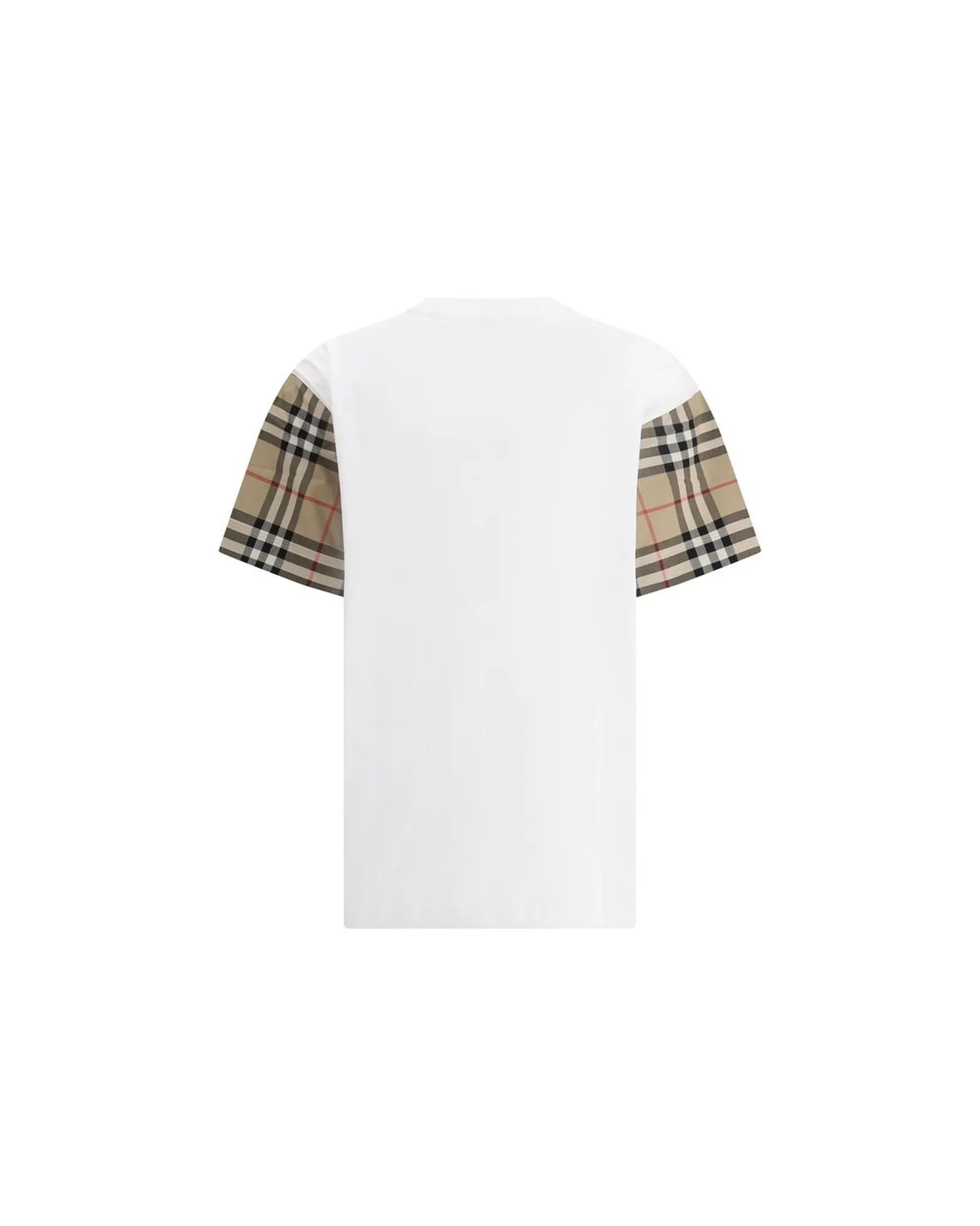 Burberry Check Archive Sleeve T-shirt with Ribbed Collar
