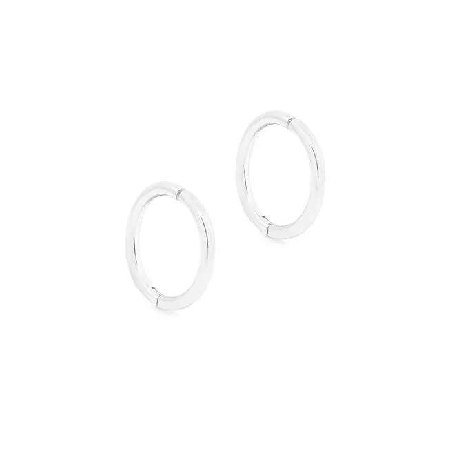 By Charlotte 14k White Gold Purity Sleeper Single Hoop Earring