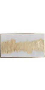Canvas Art - Gold Geode Giltter Flakes Wall Art Decor