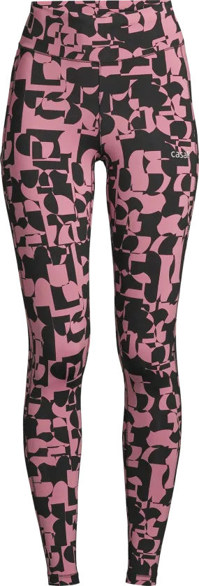 Casall Women&#x27;s Iconic Printed 7/8 Tights Echo Pink | Buy Casall Women&#x27;s Iconic Printed 7/8 Tights Echo Pink here | Outnorth