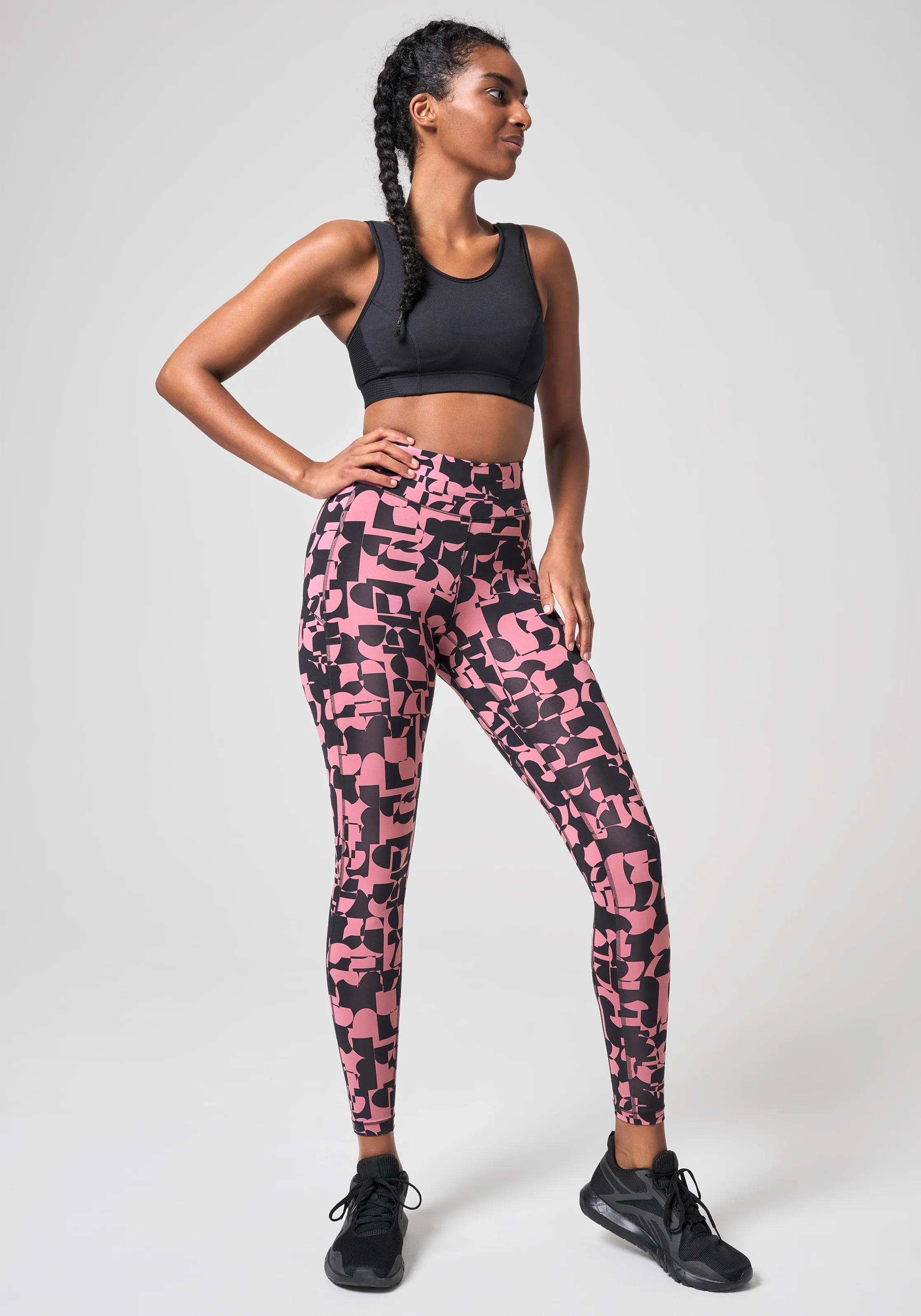 Casall Women&#x27;s Iconic Printed 7/8 Tights Echo Pink | Buy Casall Women&#x27;s Iconic Printed 7/8 Tights Echo Pink here | Outnorth