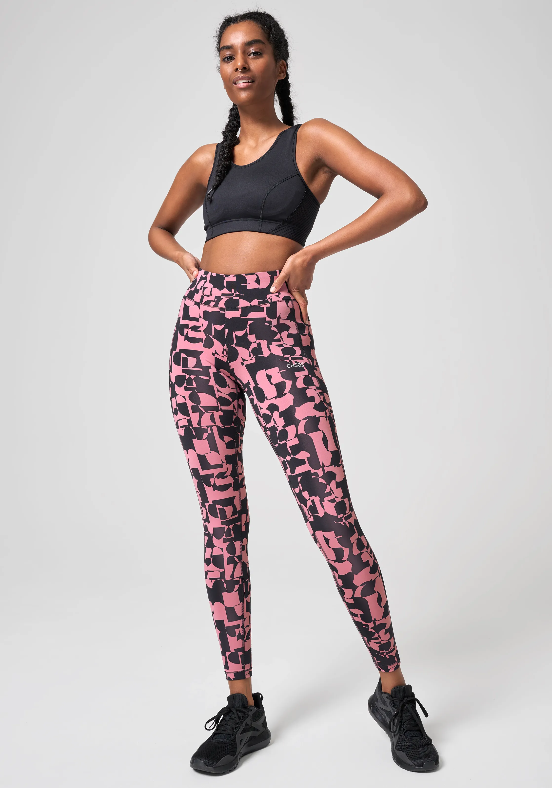 Casall Women&#x27;s Iconic Printed 7/8 Tights Echo Pink | Buy Casall Women&#x27;s Iconic Printed 7/8 Tights Echo Pink here | Outnorth