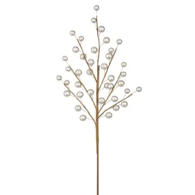 Champagne Metallic Berry Stem, 18.5in