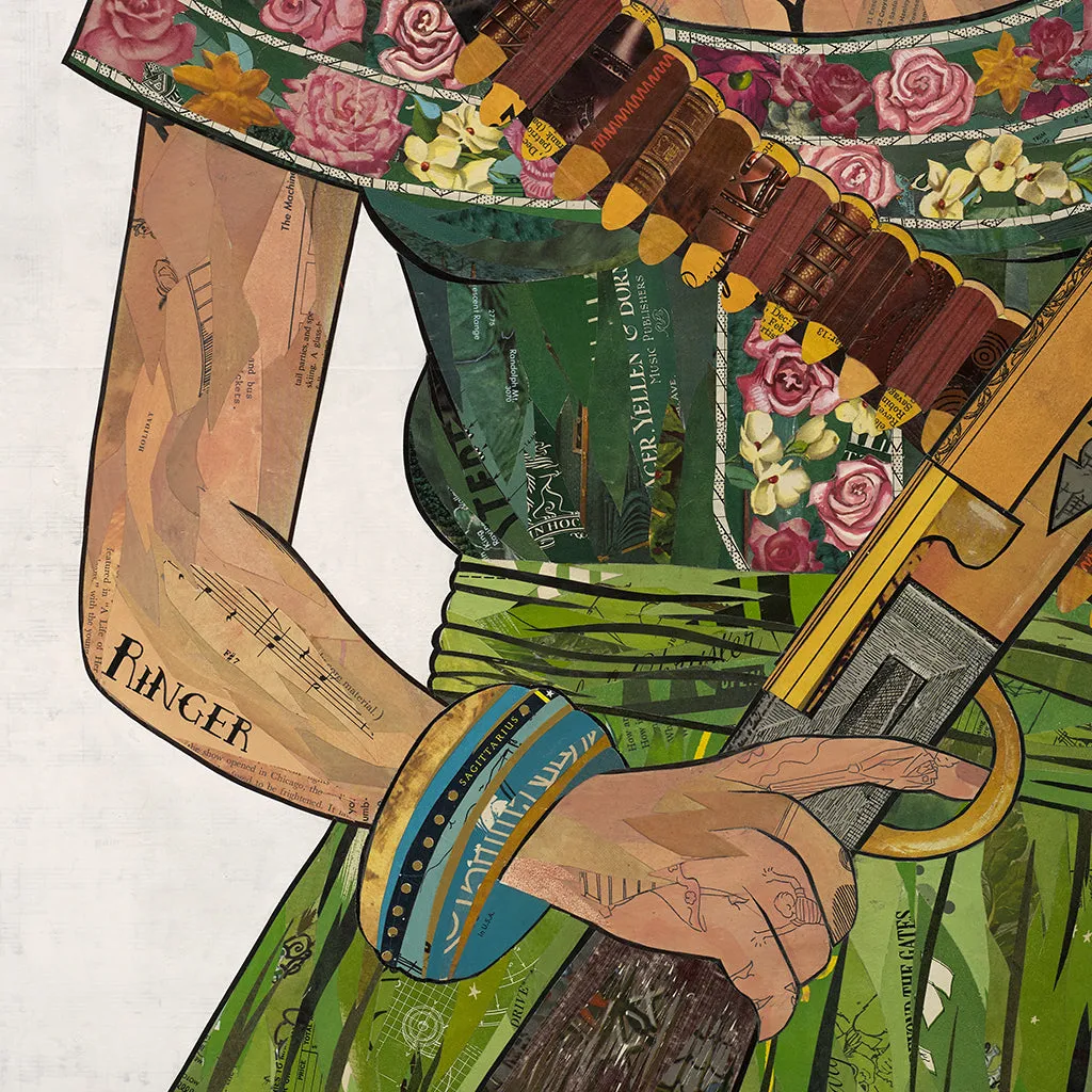CUSTOM PISTOLERA original paper collage