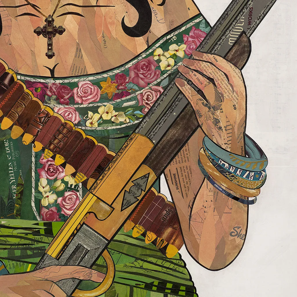 CUSTOM PISTOLERA original paper collage