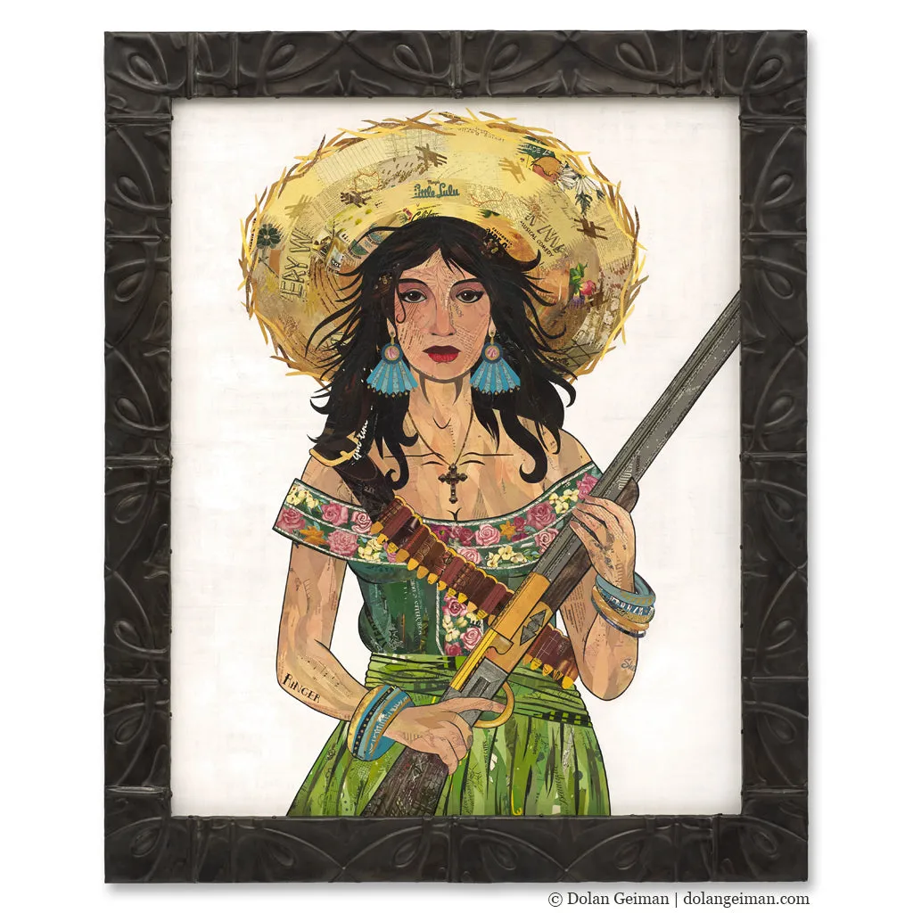 CUSTOM PISTOLERA original paper collage