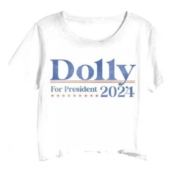 Dolly For President Cropped Tee Shirt