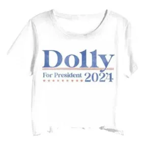 Dolly For President Cropped Tee Shirt