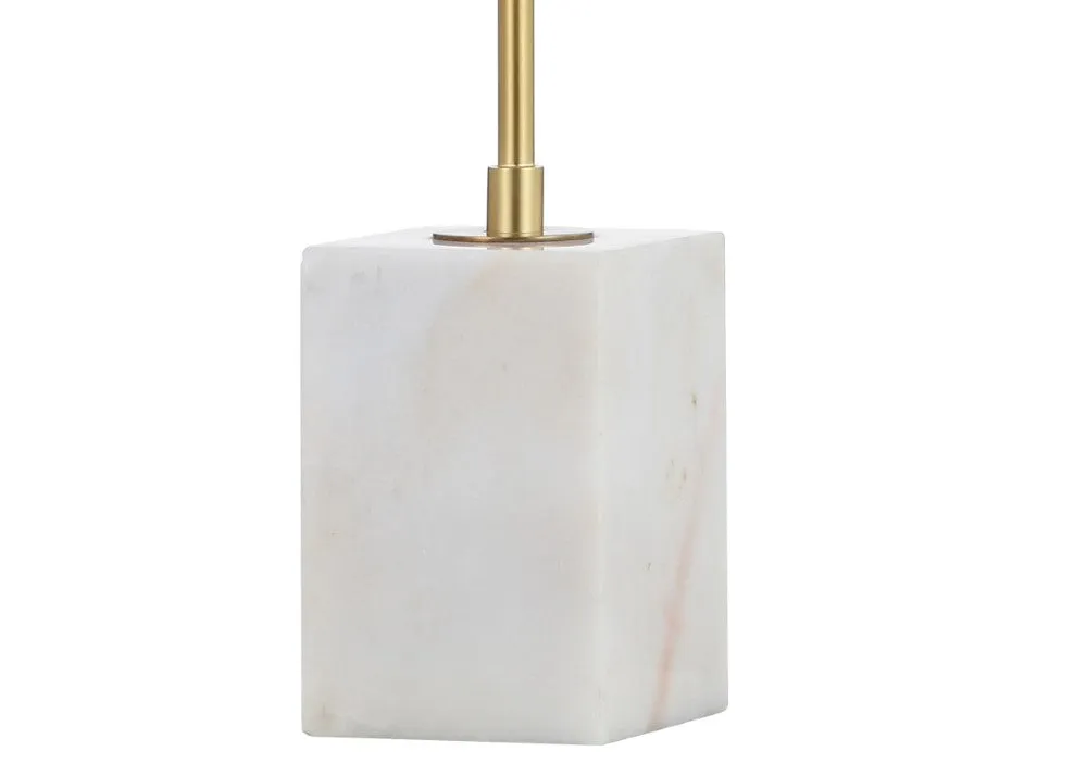 Dragonfly 26" Gold Arched Metal with Marble Base LED Table Lamp