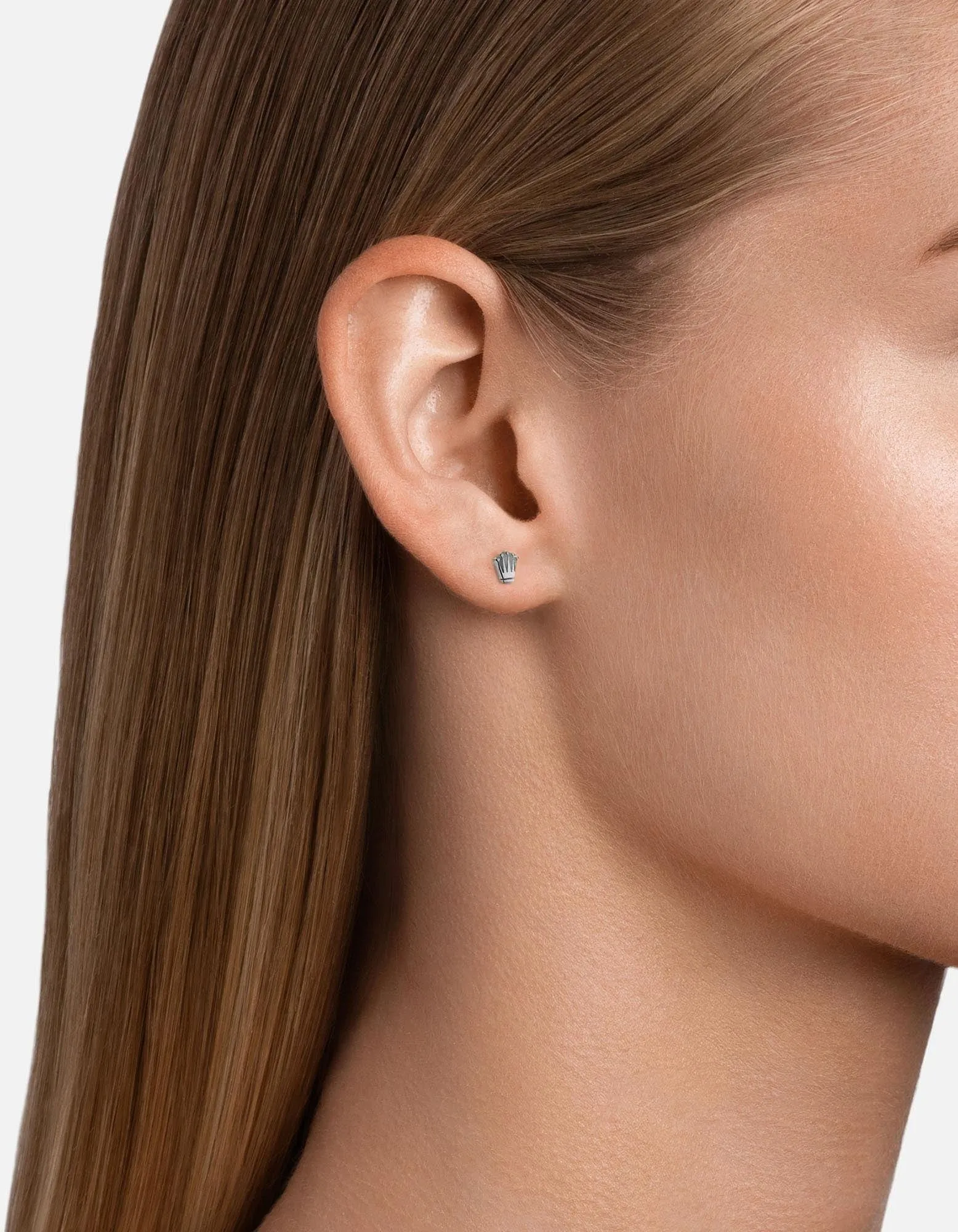 Empire Stud Earring, Sterling Silver
