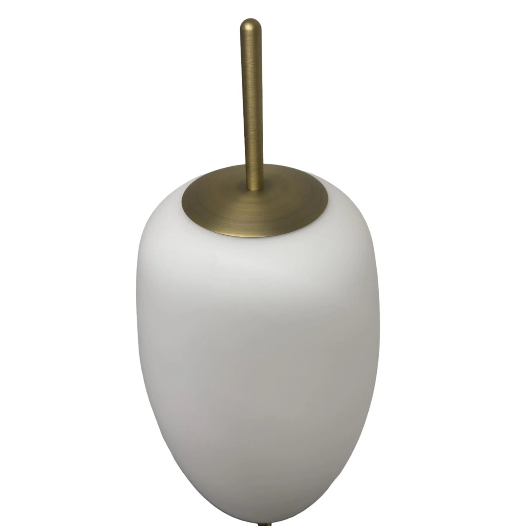 Ex Display Frandsen Silk Floor Lamp Brass & White Glass