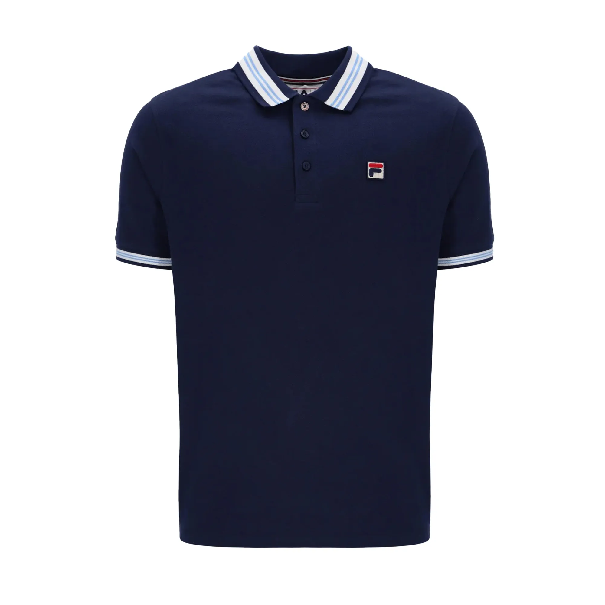 Fila Faraz Tipped Polo Shirt Fila Navy/White/Vista Blue