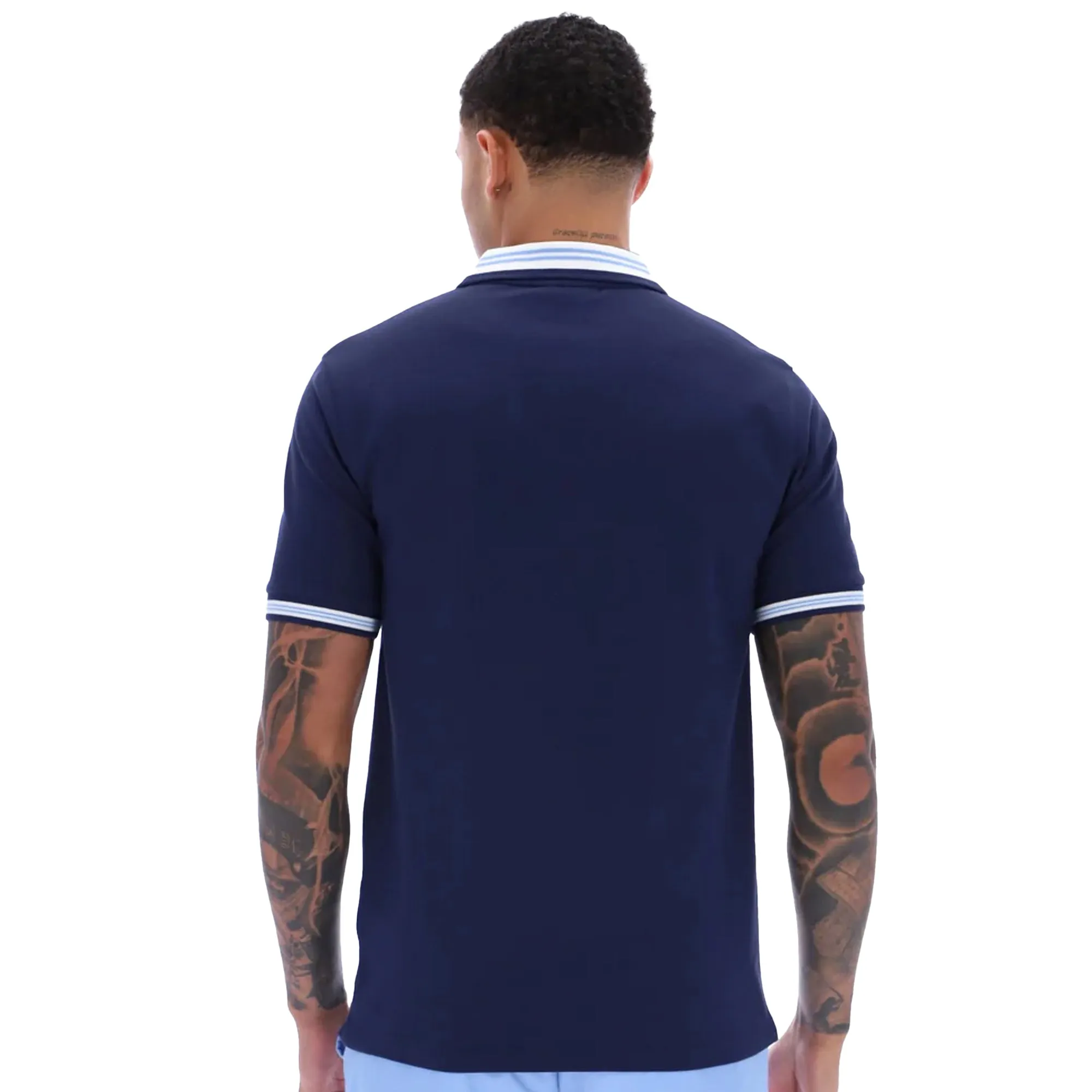 Fila Faraz Tipped Polo Shirt Fila Navy/White/Vista Blue