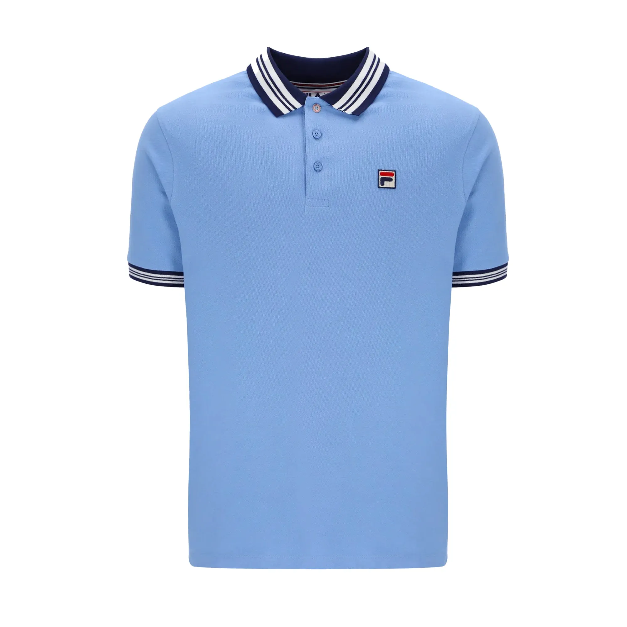 Fila Faraz Tipped Polo Shirt Vista Blue/Fila Navy/White