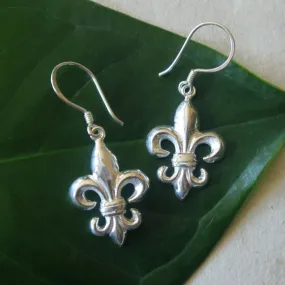 Fleur de Lis Sterling Silver Earrings