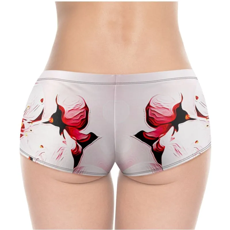 Floral Embosses: Pictorial Cherry Blossoms 01-02 Designer Hot Pants