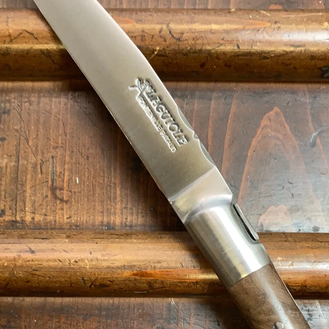 Fontenille Pataud Laguiole Steak Knife Set Walnut Handles - 6 Pieces