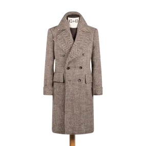 Greatcoat in Brown Herringbone
