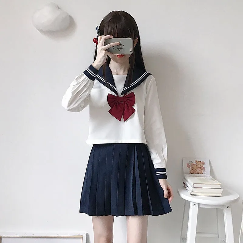 Japanese Black Sweet Transparent Sailor Uniform