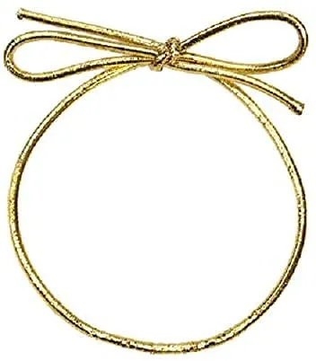 K-Kraft Stretch Loop Ribbons for Crafts and Easy Gift-Wrapping, 100 Units (6 Inch, Gold)