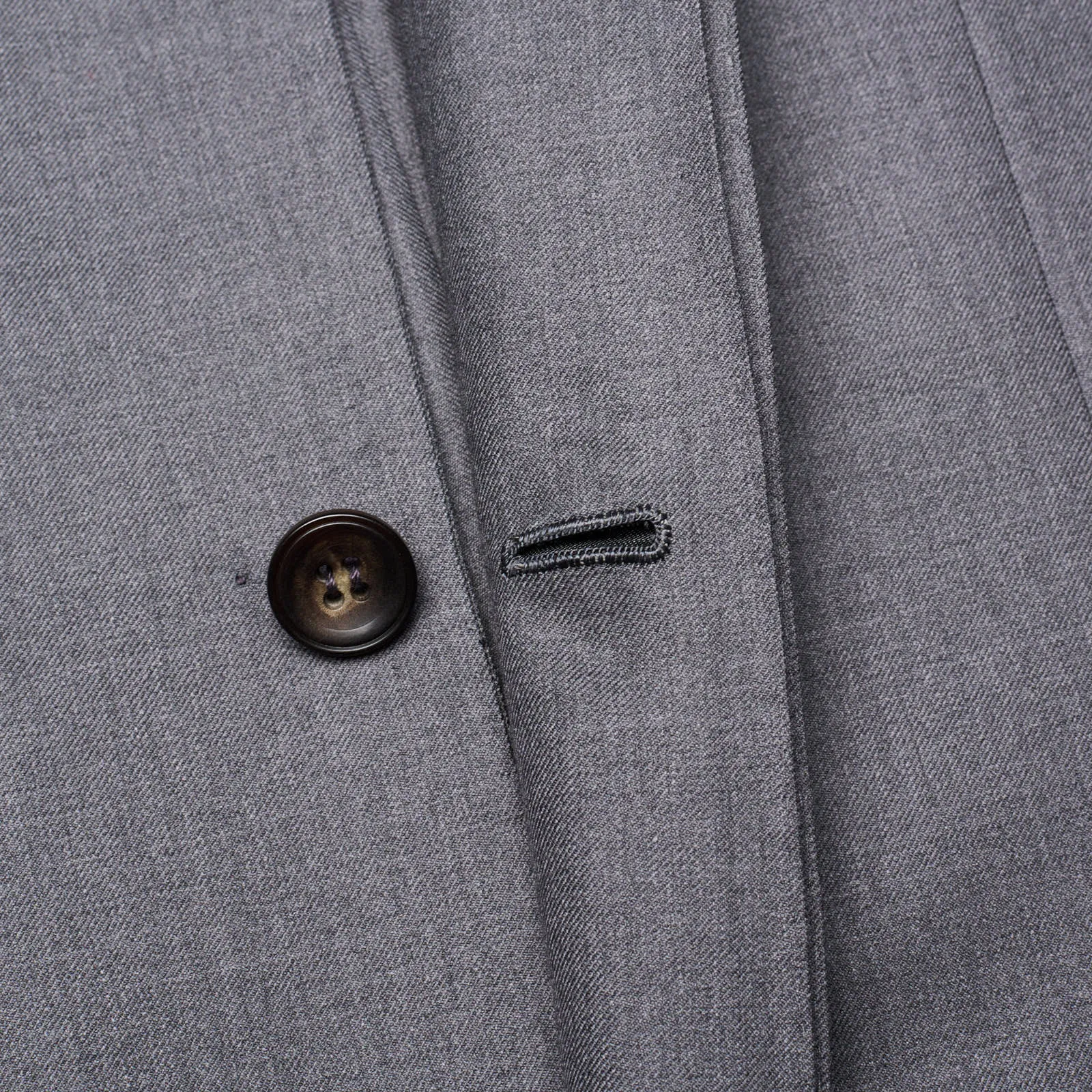 KITON Napoli Bespoke "Sherwani" Gray Stand-Up Collar Coat Jacket EU 50 NEW US 40
