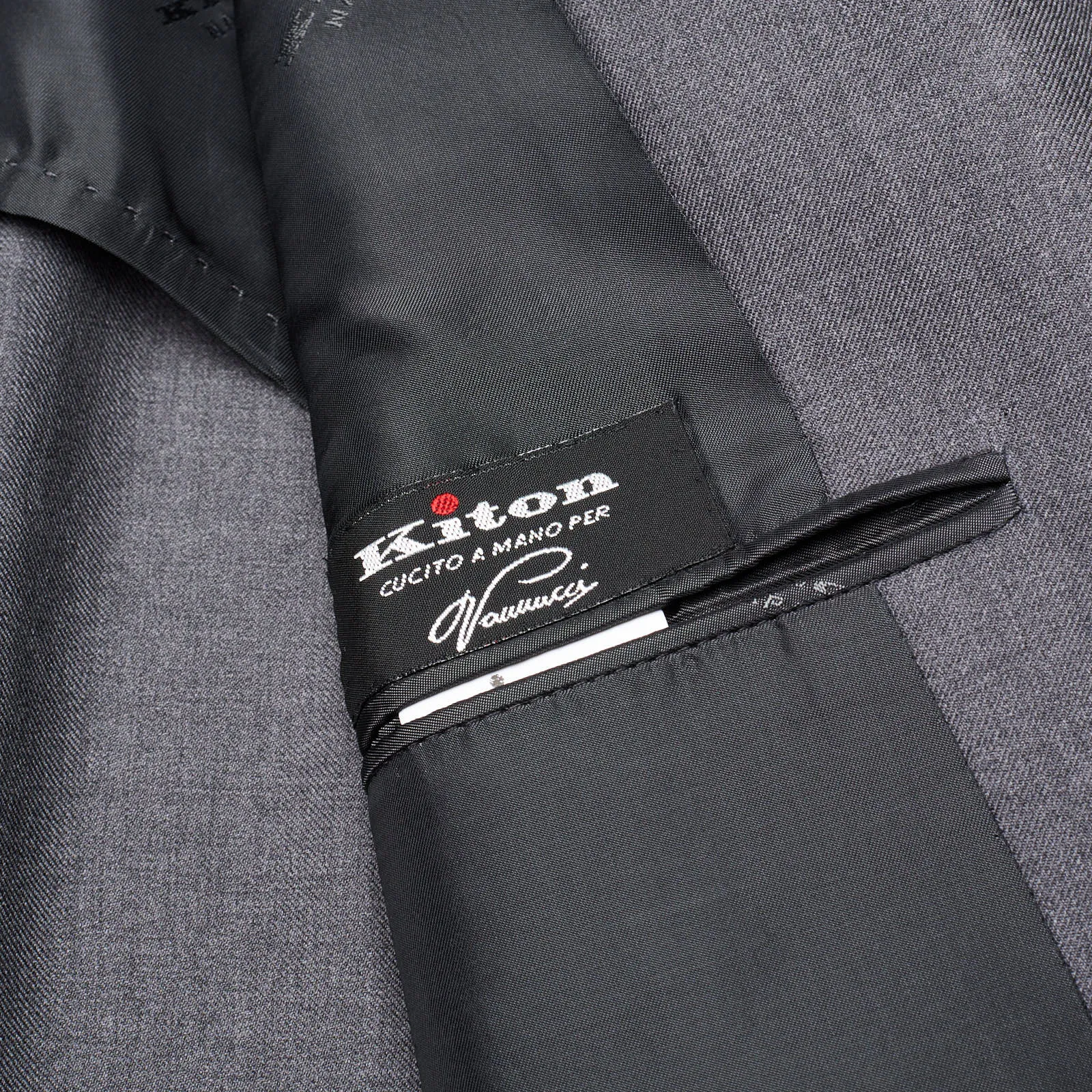 KITON Napoli Bespoke "Sherwani" Gray Stand-Up Collar Coat Jacket EU 50 NEW US 40
