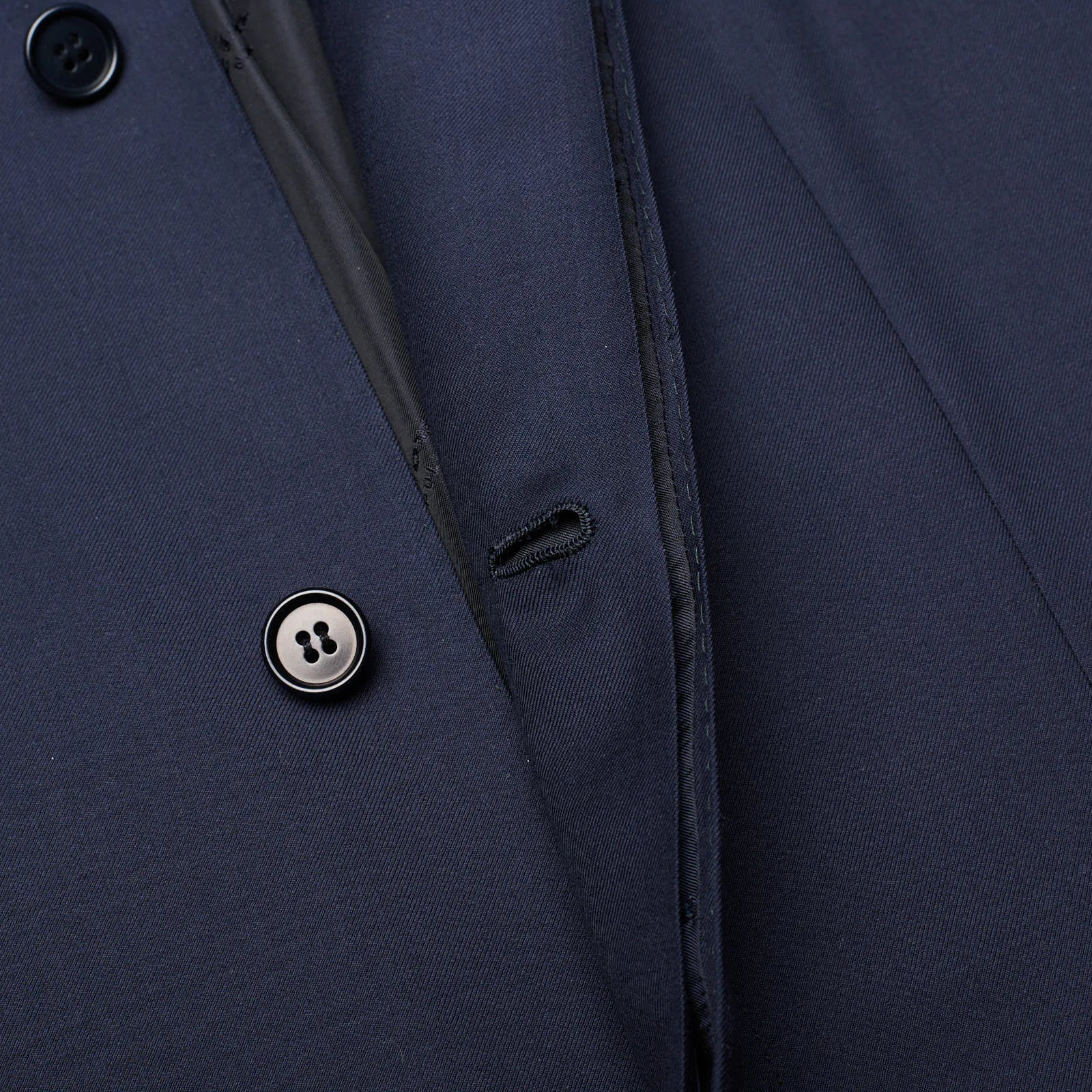 KITON Napoli "Sherwani" Bespoke Blue Stand-up Collar Coat Jacket EU 48 NEW US 38